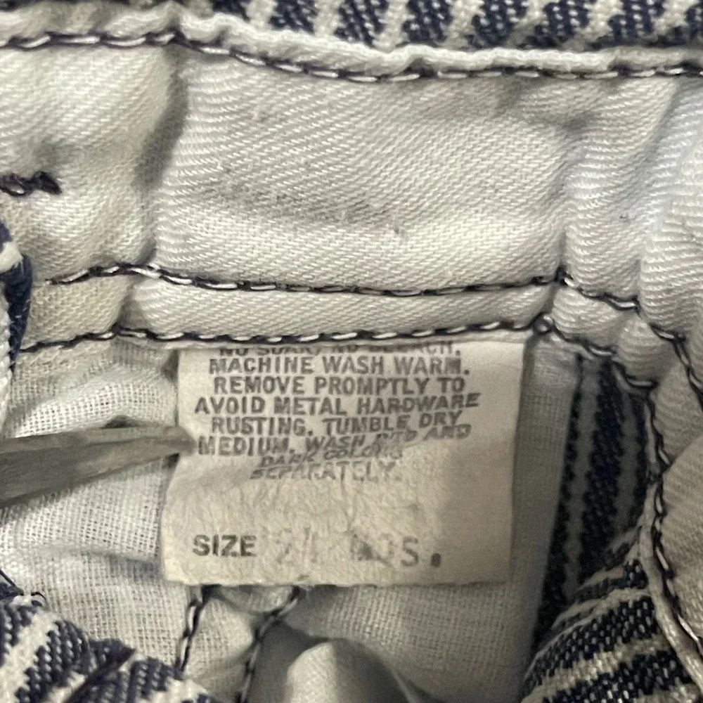 Vintage OshKosh B'gosh Vesbak Overalls Kids 24M Blue Hickory Stripe USA Made